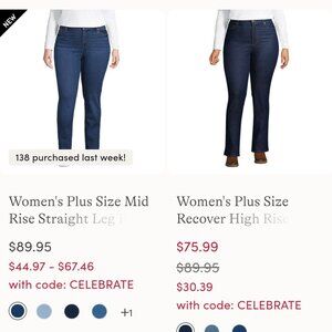 Lands end skinny jeans size 22w